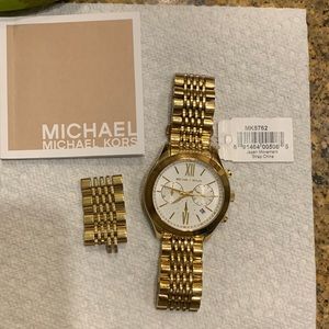 Michael Kors stainless steel gold watch style MK5762.